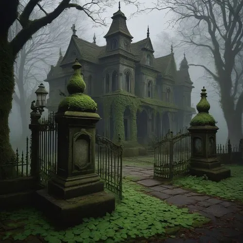 haunted cathedral,haunted house,creepy house,ghost castle,witch's house,the haunted house,witch house,haunted castle,old victorian,victorian house,old graveyard,graveyards,hauntings,crypts,gothic style,gothic,victorian,haunted,haddonfield,graveyard,Illustration,Retro,Retro 15