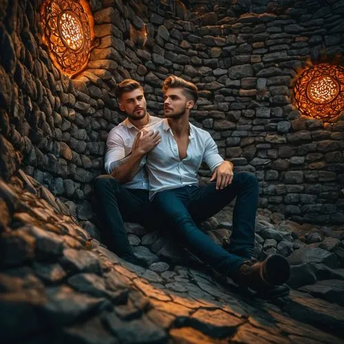 pre-wedding photo shoot,romantic portrait,portrait photographers,photo shoot for two,gay love,portrait photography,men sitting,visual effect lighting,photo session at night,fusion photography,gaudí,stone background,campfire,lightpainting,passion photography,superfruit,social,connectcompetition,wedding photo,photo shoot with edit,Photography,General,Fantasy