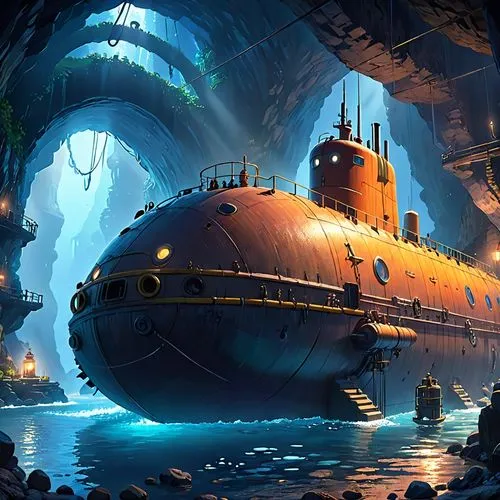 submersible,semi-submersible,factory ship,ship wreck,shipyard,undersea,sunken ship,the wreck of the ship,nautilus,ballistic missile submarine,underwater playground,sci fiction illustration,deep-submergence rescue vehicle,deep sea diving,atlantis,deep sea,submarine chaser,cargo ship,sea fantasy,a cargo ship,Anime,Anime,Cartoon