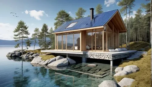 Lake House Designs,house with lake,floating huts,house by the water,3d rendering,summer house,boat house,summer cottage,inverted cottage,houseboat,pool house,small cabin,cottage,sketchup,holiday villa