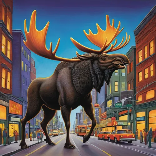 bull moose,elk,moose antlers,moose,buffalo plaid antlers,elk bull,manchurian stag,gnu,buffalo plaid deer,stag,deer bull,pere davids deer,cervus elaphus,elks,glowing antlers,buffalo plaid red moose,caribou,antlers,deer illustration,buffalo,Art,Artistic Painting,Artistic Painting 33