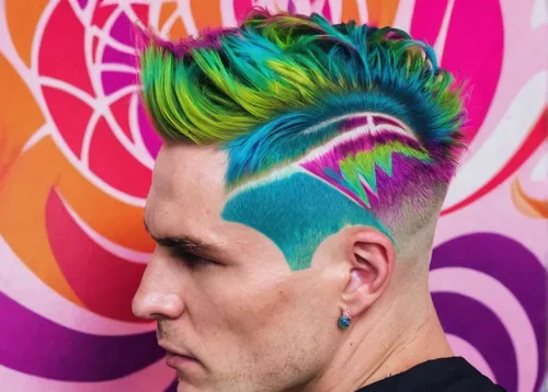 rainbow waves,pompadour,caesar cut,punk design,rainbow unicorn,mohawk,unicorn art,unicorn head,multi-color,colorful spiral,punk,mohawk hairstyle,multi-colored,stylograph,multi colored,surfer hair,multi color,multi coloured,temple fade,colorful bleter,Conceptual Art,Oil color,Oil Color 23