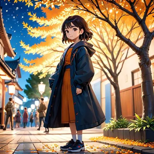 kumiko,nanako,megumi,suzumiya,autumn background,chihiro,Anime,Anime,Cartoon