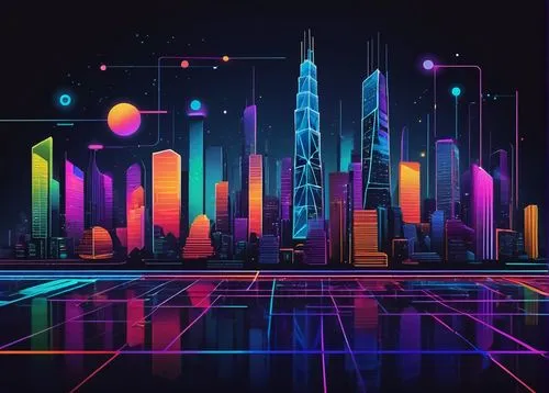 colorful city,80's design,metropolis,cityscape,futuristic landscape,futuristic,80s,cyberpunk,fantasy city,cities,city skyline,retro background,tetris,abstract retro,city blocks,city,city cities,neon arrows,scifi,city trans,Art,Classical Oil Painting,Classical Oil Painting 43