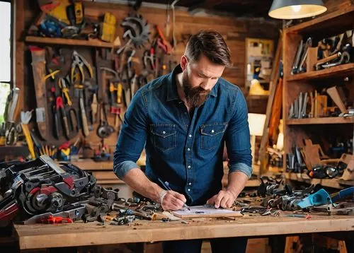 craftsman,workbench,craftsmen,cutting tools,tradesman,metalsmith,a carpenter,woodworker,carpenter jeans,shoe repair,shoemaker,nest workshop,handyman,shoemaking,carpenter,bicycle mechanic,blue-collar worker,tools,toolbox,gunsmith,Conceptual Art,Oil color,Oil Color 20