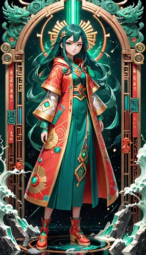 hatsune miku,tiki,medusa gorgon,umiuchiwa,yi sun sin,miku,medusa,shuanghuan noble,goddess of justice,alibaba,amano,hwachae,samurai,mukimono,malachite,masquerade,rusalka,green aurora,sanya,anahata,Anime,Anime,General