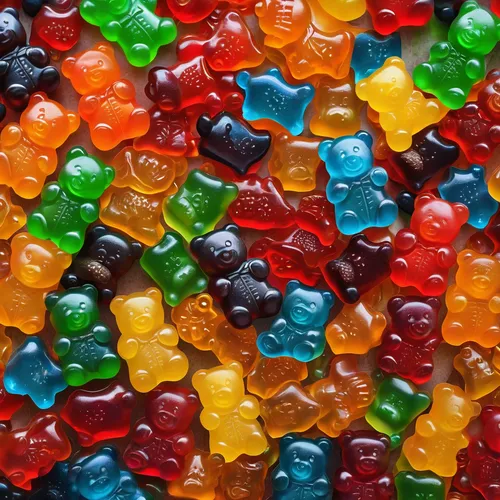 Imagine a futuristic world where gummy bears are the main energy source.,gummybears,gummies,gummy bears,gummi candy,gummy bear,jelly babies,gumdrops,gummy,candy pattern,gelatin,fruit gum,alligator sug