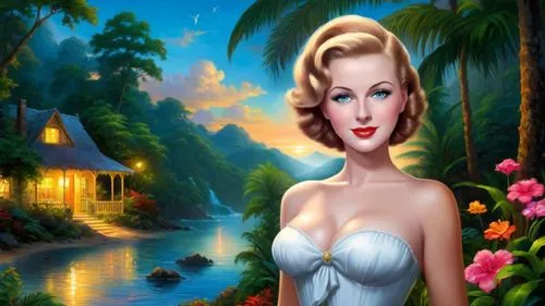 connie stevens - female,the blonde in the river,retro pin up girl,retro pin up girls,pin-up girl,pin ups,pin up girl,marylyn monroe - female,pin up girls,pin-up girls,landscape background,valentine day's pin up,secret garden of venus,hawaiiana,mermaid background,pin-up model,florinda,cuba background,maureen o'hara - female,marilyn monroe