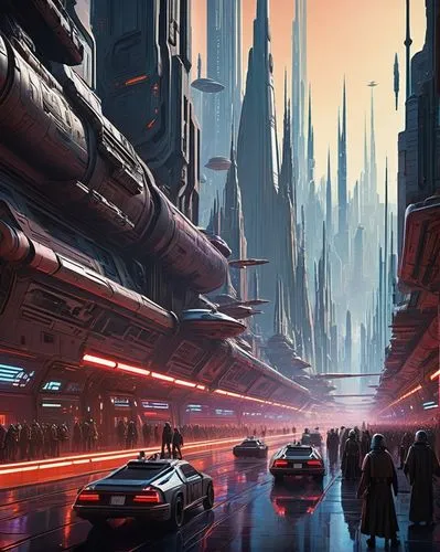 coruscant,futuristic landscape,coruscating,cybercity,sci - fi,futuristic,sector,sci fi,metropolis,sulaco,scifi,cardassia,sci fiction illustration,futurism,katarn,dystopian,kharak,theed,areopolis,minbari,Illustration,Vector,Vector 12