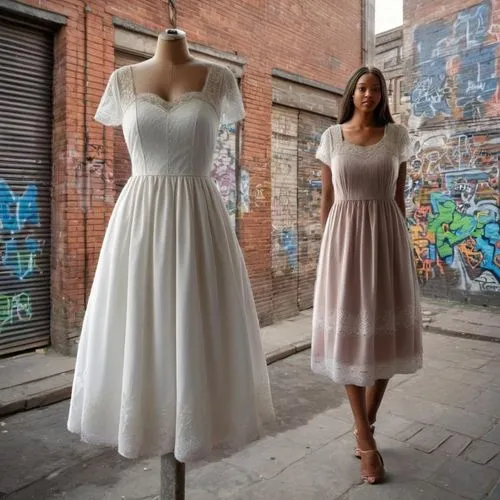 wedding dress train,wedding dresses,bridal party dress,bridal clothing,vintage dress,girl in white dress,white winter dress,overskirt,girl in a long dress,mannequin silhouettes,wedding dress,bridal dress,women's clothing,doll dress,a girl in a dress,girl in a long dress from the back,white dress,dress shop,wedding gown,strapless dress,Female,East Africans,Straight hair,Youth adult,M,Confidence,Underwear,Outdoor,City Alleyway