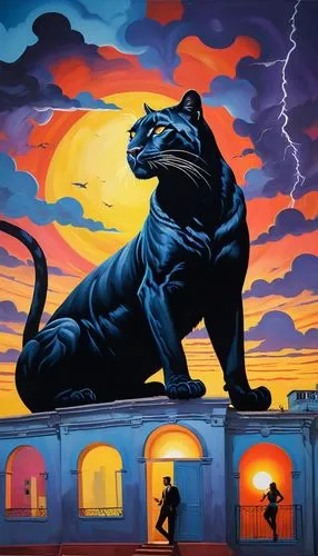 panthera,panther,panthers,sabercats,bubastis,bagheera,jaguares,felino,bulgakov,game illustration,roa,rakshasa,botero,jaguar,jaguars,salem,big cat,thunderclan,gargoyles,pantha,Conceptual Art,Graffiti Art,Graffiti Art 06