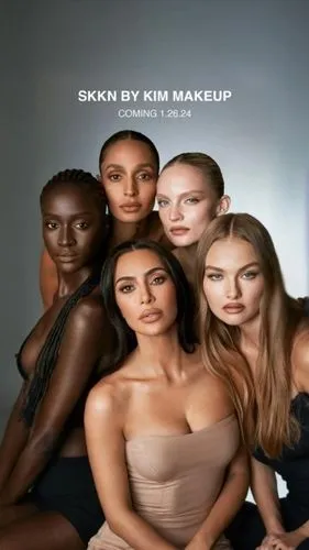 several women are posing together and their faces are looking at the camera,colorism,skinn,kardashians,skin,kardashian,black models