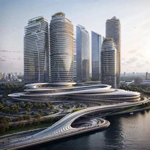 futuristic architecture,tianjin,barangaroo,largest hotel in dubai,skyscapers,marina bay,tallest hotel dubai,zhengzhou,international towers,sharjah,hongdan center,shenyang,xiamen,singapore,smart city,u