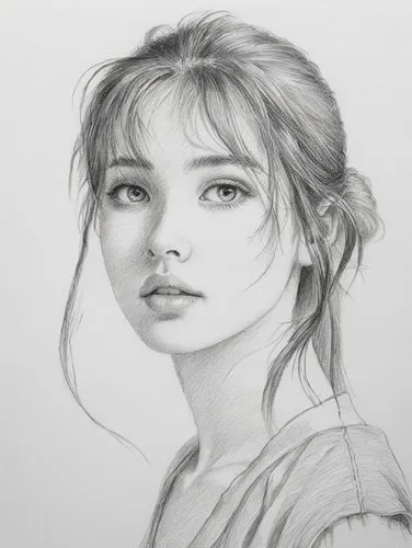 girl portrait,girl drawing,arrietty,eilonwy,graphite,liesel,Illustration,Black and White,Black and White 30