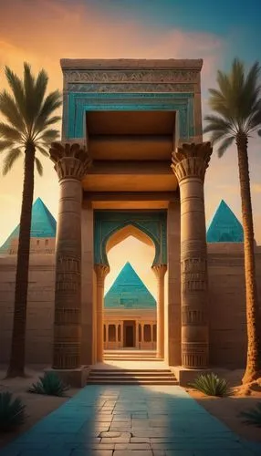 arabic background,egyptian temple,qasr,qasr al watan,ramadan background,hrab,mihrab,agrabah,husseiniyah,royal tombs,pharaonic,islamic architectural,saqlawiyah,karnak,king abdullah i mosque,maqdadiyah,diriyah,muqdadiyah,hurriyah,al nahyan grand mosque,Illustration,Realistic Fantasy,Realistic Fantasy 26