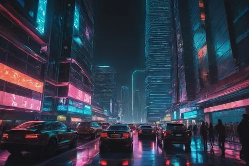 guangzhou,shanghai,cyberpunk,cybercity,makati,shinjuku,bladerunner,tokyo city,mongkok,colorful city,kowloon,tokyo,chengdu,futuristic,polara,kl,cyberscene,cityscape,city at night,manila,Illustration,Realistic Fantasy,Realistic Fantasy 28