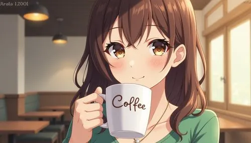 drinking coffee,cocoa,coffee background,yui hirasawa k-on,cup of cocoa,a cup of coffee