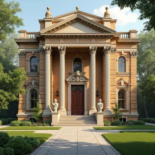 kykuit,house with caryatids,palladian,palladio,holburne,borromini,italianate,muskau,philbrook,jeffersonian,depauw,driehaus,neoclassical,nunciature,uiuc,atheneum,cantigny,peabody institute,dillington house,villa balbiano,Photography,General,Realistic