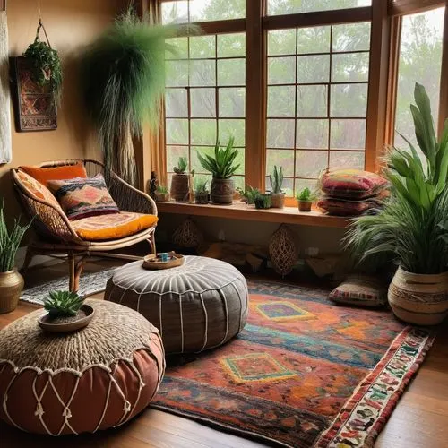 persian norooz,living room,sitting room,sunroom,boho,home interior,livingroom,interior decor,kilim,rug,cabana,coziness,mid century modern,coziest,autumn decor,rugs,house plants,chaise lounge,contemporary decor,family room,Conceptual Art,Oil color,Oil Color 11