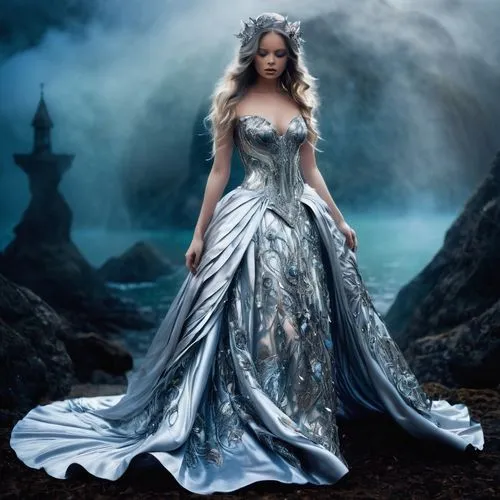 celtic woman,blue enchantress,sirenia,margaery,celtic queen,galadriel,Illustration,Realistic Fantasy,Realistic Fantasy 37