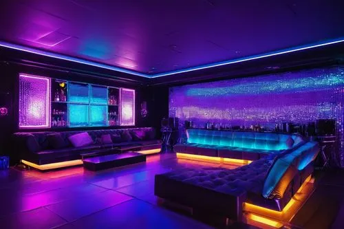 spaceship interior,nightclub,lounges,great room,yotel,clevelander,jalouse,skybar,ufo interior,on a yacht,lounge,movie theater,game room,clubroom,nightspot,black light,poolroom,spaceland,salle,luxury,Conceptual Art,Oil color,Oil Color 19