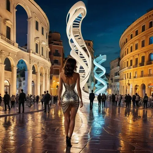 dna helix,dna strand,dna,rod of asclepius,spiral art,arria,Conceptual Art,Sci-Fi,Sci-Fi 24