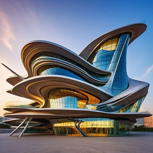 architecture in the evening and sun,futuristic architecture,futuristic art museum,calatrava,disney hall,walt disney concert hall,tianjin,morphosis,zhengzhou,toronto city hall,esteqlal,modern architect