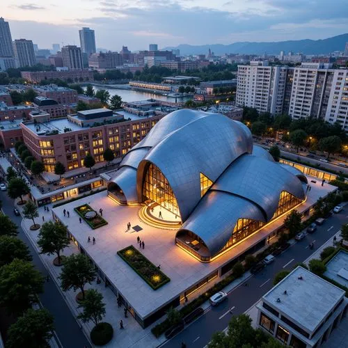 hongdan center,dongdaemun,cityu,musical dome,zhangzhou,meyerson,winspear,artscience museum,hangzhou,mercedes-benz museum,skirball,concert hall,auditorio,tempodrom,hushan,philharmonie,museum of science and industry,wenxian,museumsquartier,kunming