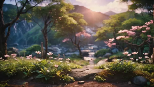 fantasy landscape,rivendell,landscape background,aerith,arrietty,nature background,fairy forest,full hd wallpaper,garden of eden,beauty scene,elven forest,fairyland,fairy world,disneynature,nargothrond,lorien,verdant,fairy village,spring background,gondolin,Photography,General,Cinematic