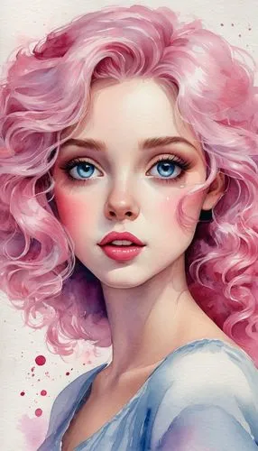 pink diamond,dahlia pink,rose quartz,digital painting,fae,rosa 'the fairy,fantasy portrait,world digital painting,camellia,acerola,rosa ' the fairy,pink beauty,pink hair,guava,eglantine,digital art,camellias,rosa,dahlia,sky rose,Illustration,Paper based,Paper Based 24