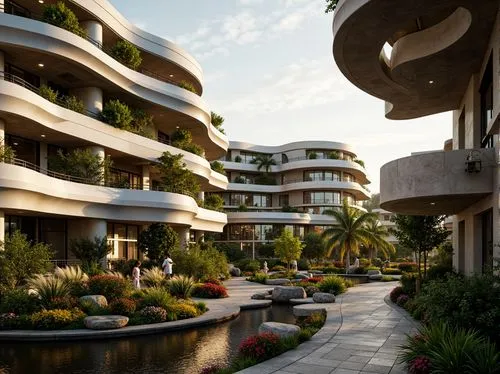 interlace,seidler,barbican,fresnaye,waterview,umhlanga,terraces,las olas suites,condos,condominia,riviera,landscaped,holiday complex,futuristic architecture,landscape design sydney,biopolis,hotel complex,streamwood,balconies,condominium