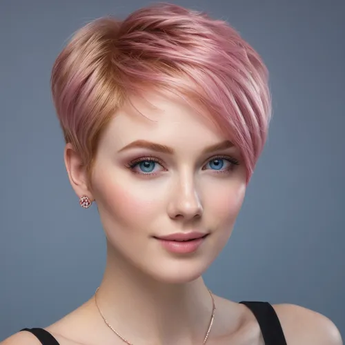 pixie-bob,pixie cut,natural pink,asymmetric cut,natural color,pink beauty,pink hair,peach color,light pink,colorpoint shorthair,short blond hair,romantic look,trend color,salmon color,natural cosmetic,rose gold,dusky pink,pink vector,eurasian,pink and brown,Illustration,Realistic Fantasy,Realistic Fantasy 27