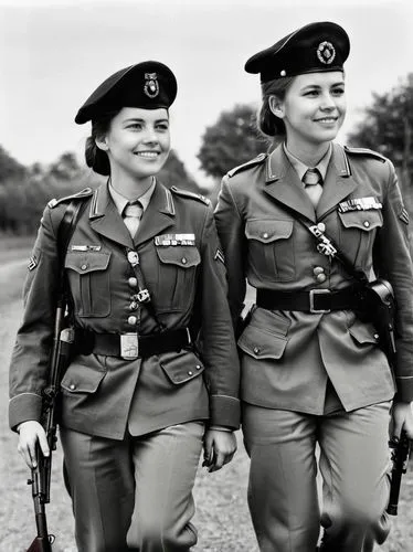 1940 women,servicewomen,policewomen,berets,irishwomen,13 august 1961,Photography,Black and white photography,Black and White Photography 03