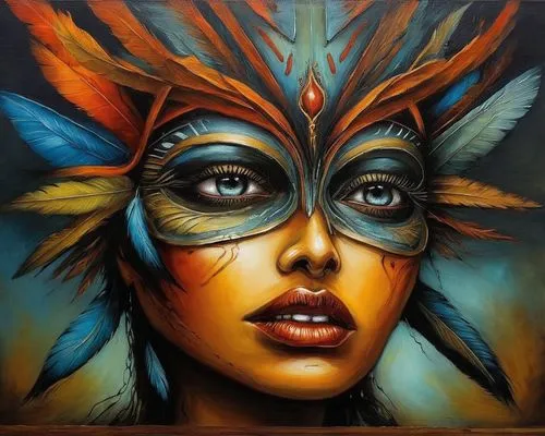 adnate,bodypainting,welin,body painting,neon body painting,viveros,airbrush,headdress,tiger lily,feather headdress,bodypaint,headress,grafite,fenix,chevrier,hawkgirl,street artist,graffiti art,indigenous painting,pintura,Illustration,Realistic Fantasy,Realistic Fantasy 34