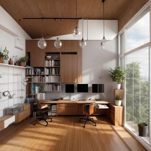 there is a modern home office inside of a house,modern kitchen interior,modern kitchen,modern minimalist kitchen,kitchen design,kitchen interior,modern office,modern room,kitchen,interior modern desig