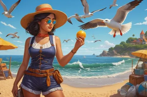 tropico,margaritaville,summer background,orangina,oranges,sonnessa,Illustration,Retro,Retro 16