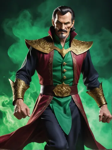 the emperor's mustache,count,dracula,celebration cape,vax figure,prejmer,magus,matador,benedict herb,dodge warlock,green lantern,avenger hulk hero,luigi,magistrate,doctor doom,loki,angry man,halloween frankenstein,greed,frankenstein,Conceptual Art,Fantasy,Fantasy 31