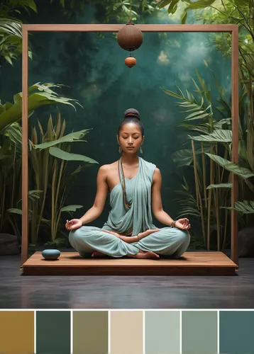 lotus position,zen,meditative,tea zen,meditation,zen master,ayurveda,meditating,feng shui,lotus with hands,mindful,zen stones,meditate,zen garden,earth chakra,namaste,vipassana,digital compositing,conceptual photography,color picker,Illustration,Paper based,Paper Based 14