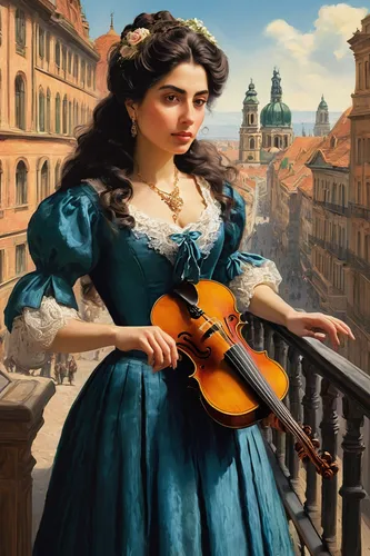 violin woman,woman playing violin,violin player,violinist,violin,playing the violin,violinist violinist,solo violinist,serenade,woman playing,classical guitar,violist,bowed string instrument,string instrument,bass violin,concertmaster,celtic woman,stringed instrument,classical music,violone,Art,Classical Oil Painting,Classical Oil Painting 09