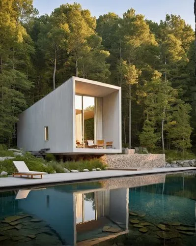 house with lake,pool house,inverted cottage,house by the water,modern house,summer house,cubic house,forest house,house in the mountains,mid century house,snohetta,modern architecture,house in mountains,dunes house,house in the forest,cube house,summer cottage,dreamhouse,corten steel,beautiful home,Photography,General,Realistic