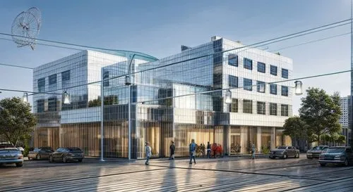 glass facade,appartment building,new building,glass building,glass facades,multistoreyed,office building,business centre,berlin center,modern office,modern building,kirrarchitecture,new town hall,aach