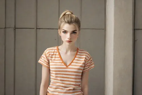 horizontal stripes,realdoll,clementine,girl in t-shirt,polo shirt,mime,cotton top,fashion doll,striped background,female model,retro girl,pin stripe,model doll,wooden mannequin,stripes,female doll,waitress,dress doll,blue jasmine,fashion dolls,Photography,Natural