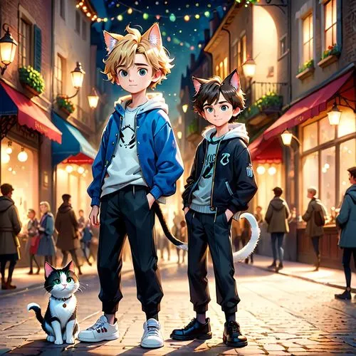 adrien,digidestined,boy and dog,kawaii children,vongola,chibi children,Anime,Anime,Cartoon