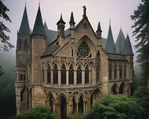 gothic church,maulbronn monastery,neogothic,hohenzollern castle,drachenfels,buttresses,nidaros cathedral,sewanee,hohenzollerns,haunted cathedral,buttressing,buttressed,dracula's birthplace,hogwarts,gothic style,castle of the corvin,castellated,hohenzollern,fairy tale castle,medieval castle,Illustration,Realistic Fantasy,Realistic Fantasy 09