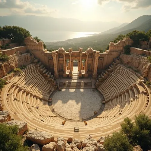 ephesus,ancient theatre,amphitheatres,amphitheatre,roman theatre,celsus,amphitheater,amphitheaters,gladiatorial,delphi,epidaurus,leptis,celsus library,theatrum,open air theatre,herodium,odeon,theater stage,dougga,temple of poseidon,Photography,General,Realistic