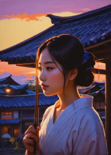 mulan,hanbok,korean culture,geisha,chinese art,oriental girl,japanese woman,japanese art,oriental painting,oriental princess,geisha girl,junshan yinzhen,kyoto,erhu,tea ceremony,oriental,japanese culture,asian woman,world digital painting,asian culture,Illustration,Japanese style,Japanese Style 12