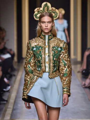 versace,haute couture,gold foil 2020,runway,fashion designer,fashion design,embellishments,clover jackets,embellishment,shoulder pads,vestment,menswear for women,gold lacquer,baroque angel,catwalk,tisci,fashion,runways,napoleon iii style,golden lotus flowers,Photography,Fashion Photography,Fashion Photography 14