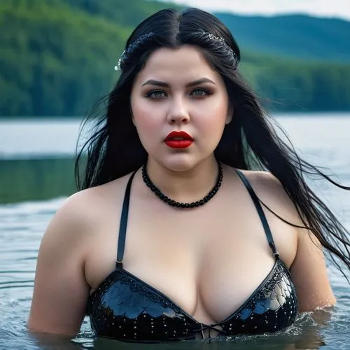 0606 pretty chubby girl with long black hair and flushed cheeks and red lips, she is a godess of the lake and has the power of water,guelaguetza,netrebko,tetas,kislyak,sirotka,selena,tuya,jutlandic,kh