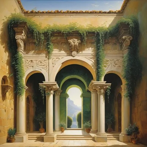 archways,pergola,orangerie,haseltine,glyptotek,arcaded,soane,cortile,loggia,apolloni,neoclassicism,colonnades,archway,neoclassical,alhambra,vittoriano,ippolito,palatino,cochere,giardino,Art,Artistic Painting,Artistic Painting 20