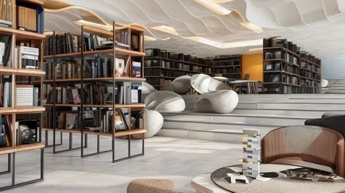 bookshelves,reading room,celsus library,bookstore,bookcase,bookshelf,library,loft,interior modern design,book wall,study room,book store,bookshop,modern office,interior design,3d rendering,shelving,ufo interior,contemporary decor,search interior solutions